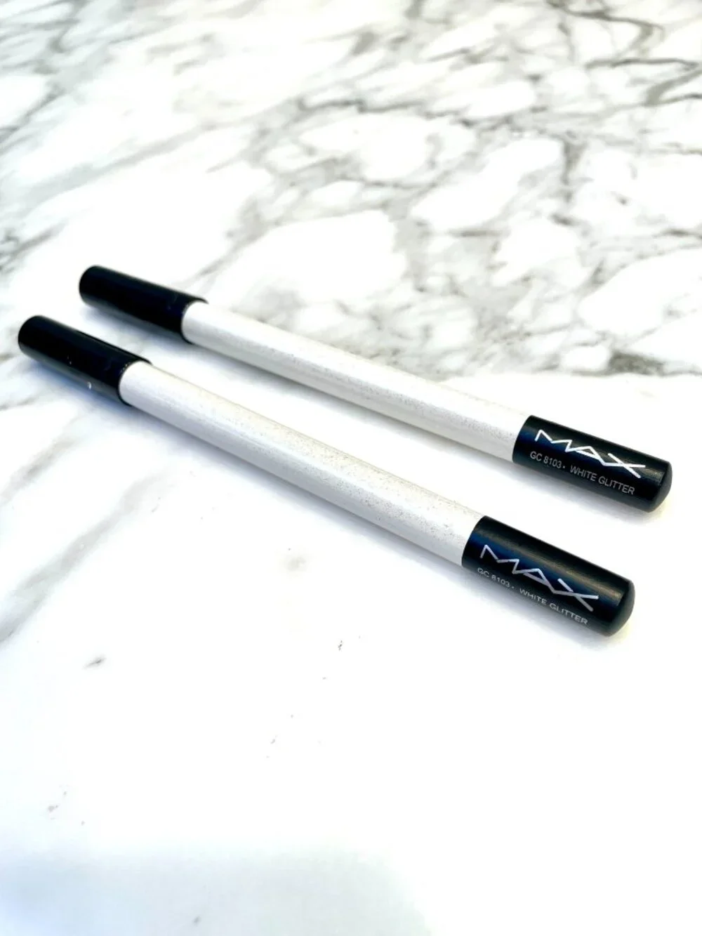 The Crème Shop Match Made Liquid Foundation + x2 MAX White Glitter Pencil Bundle